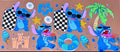 Tropical Blue Alien UVDTF Cup Wrap