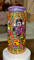 Neon Pumpkin Party Snowglobe Cup