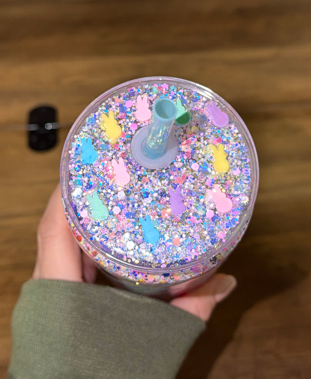 Pastel bunny Snowglobe Cup