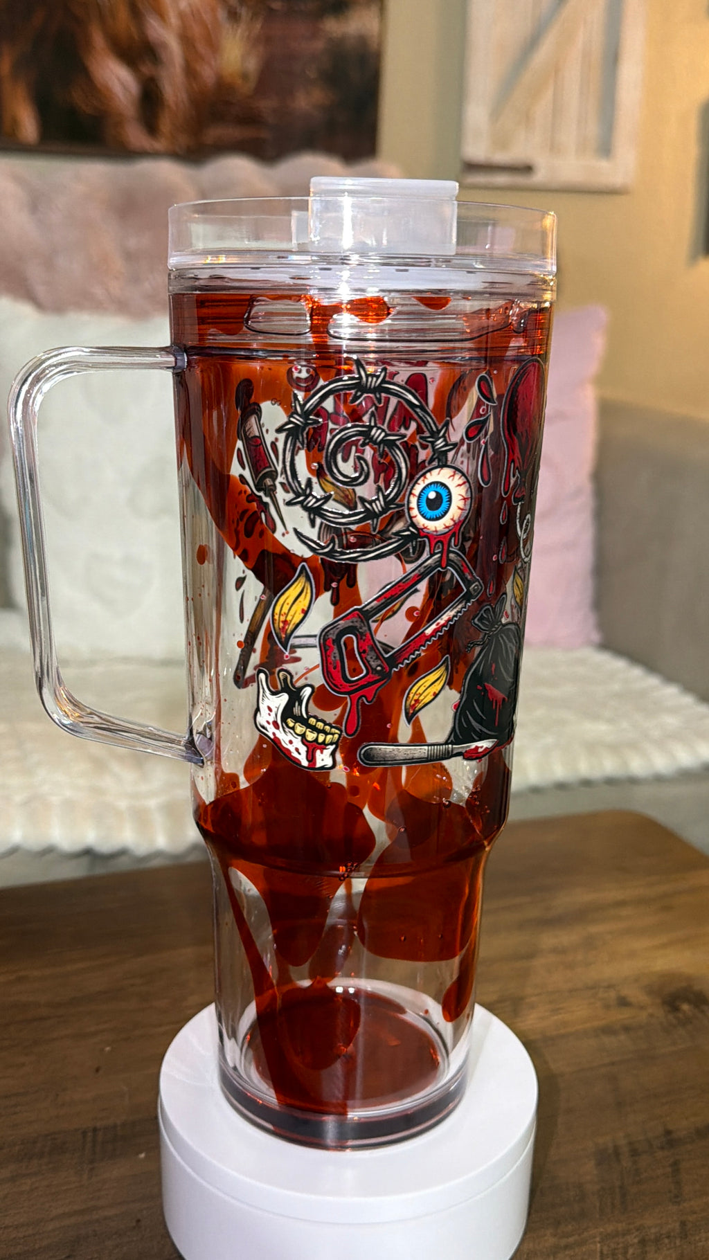 Clown blood drip cup
