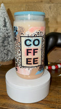 Leopard Print Coffee cup | Iced Coffee Cup with Lid & Straw | Aesthetic Coffee Lover | Cute Gift for Her