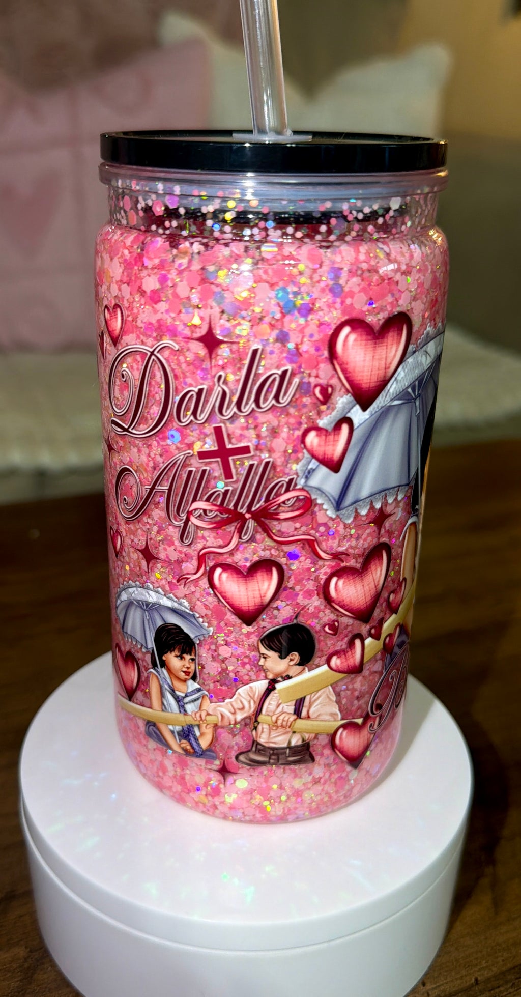 Sweetheart Pink Snowglobe Cup