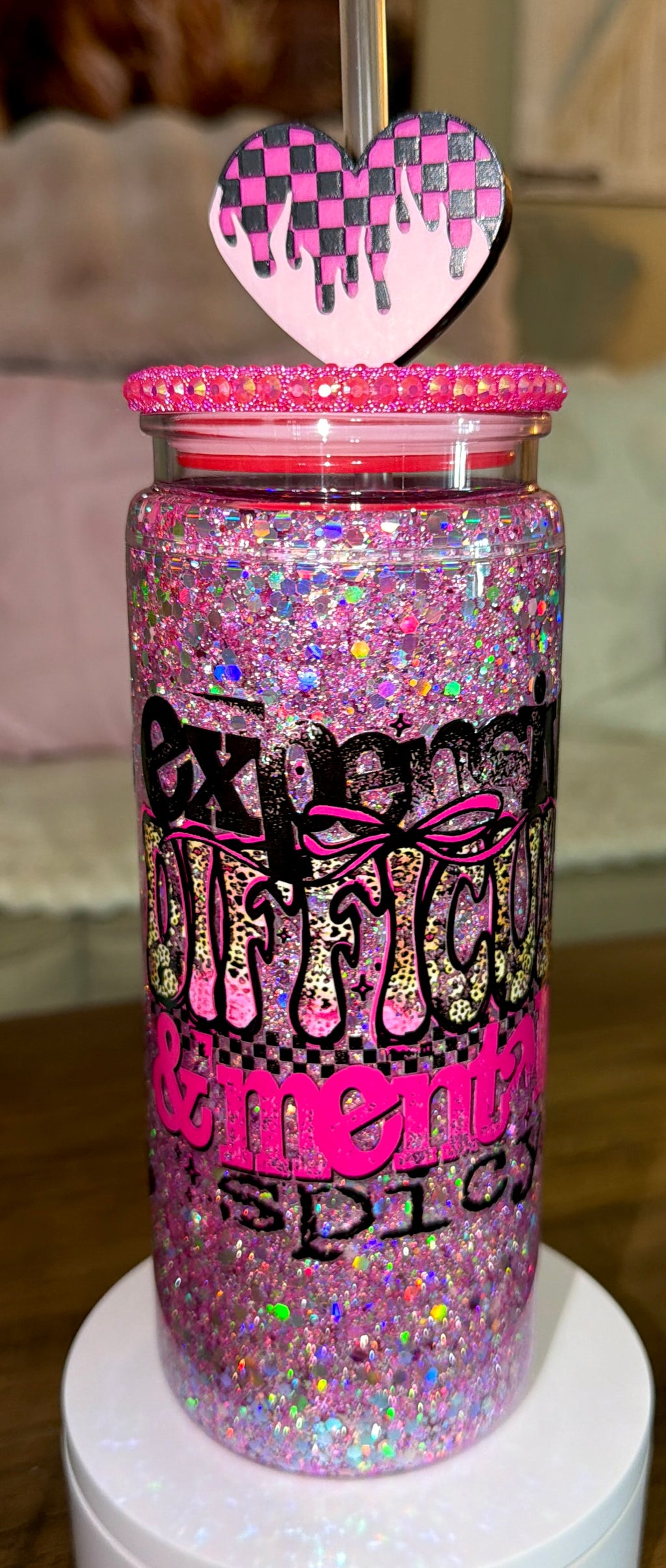 Pink Snowglobe Cup