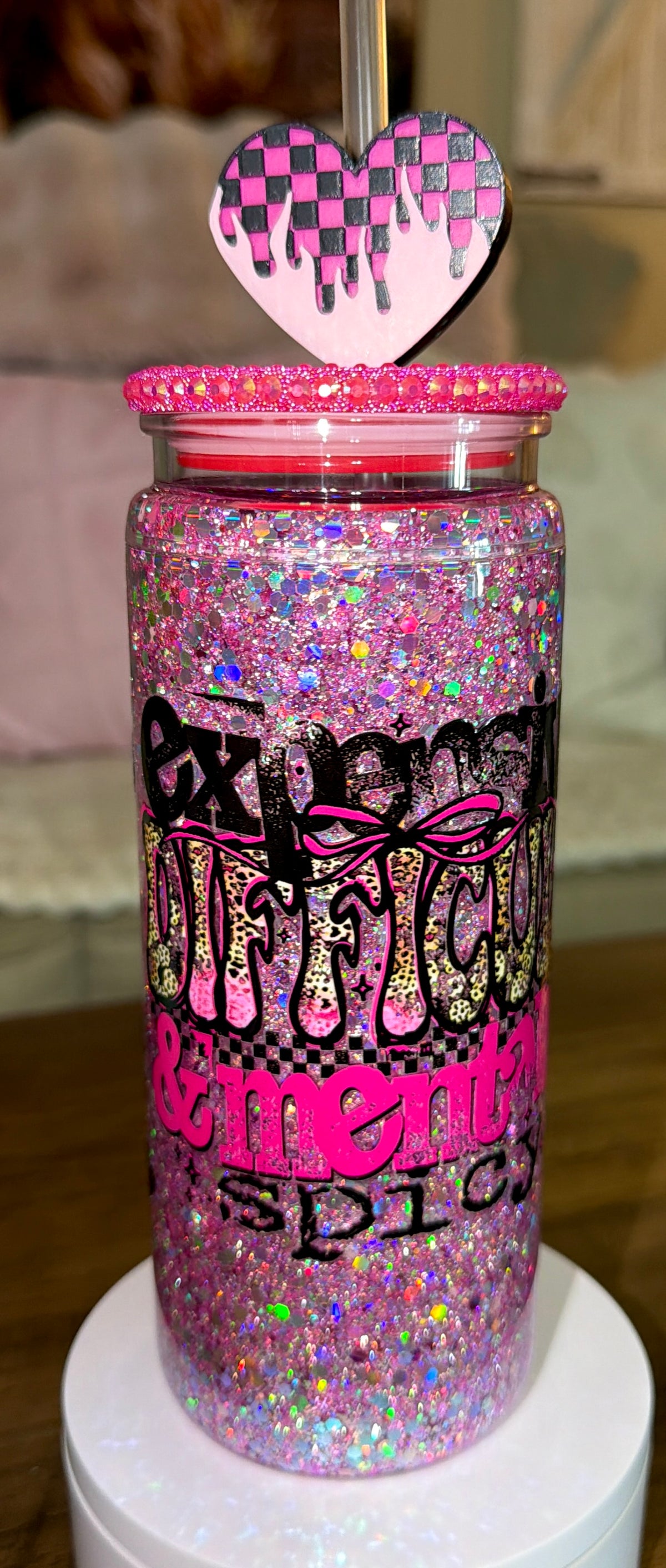 Pink Snowglobe Cup
