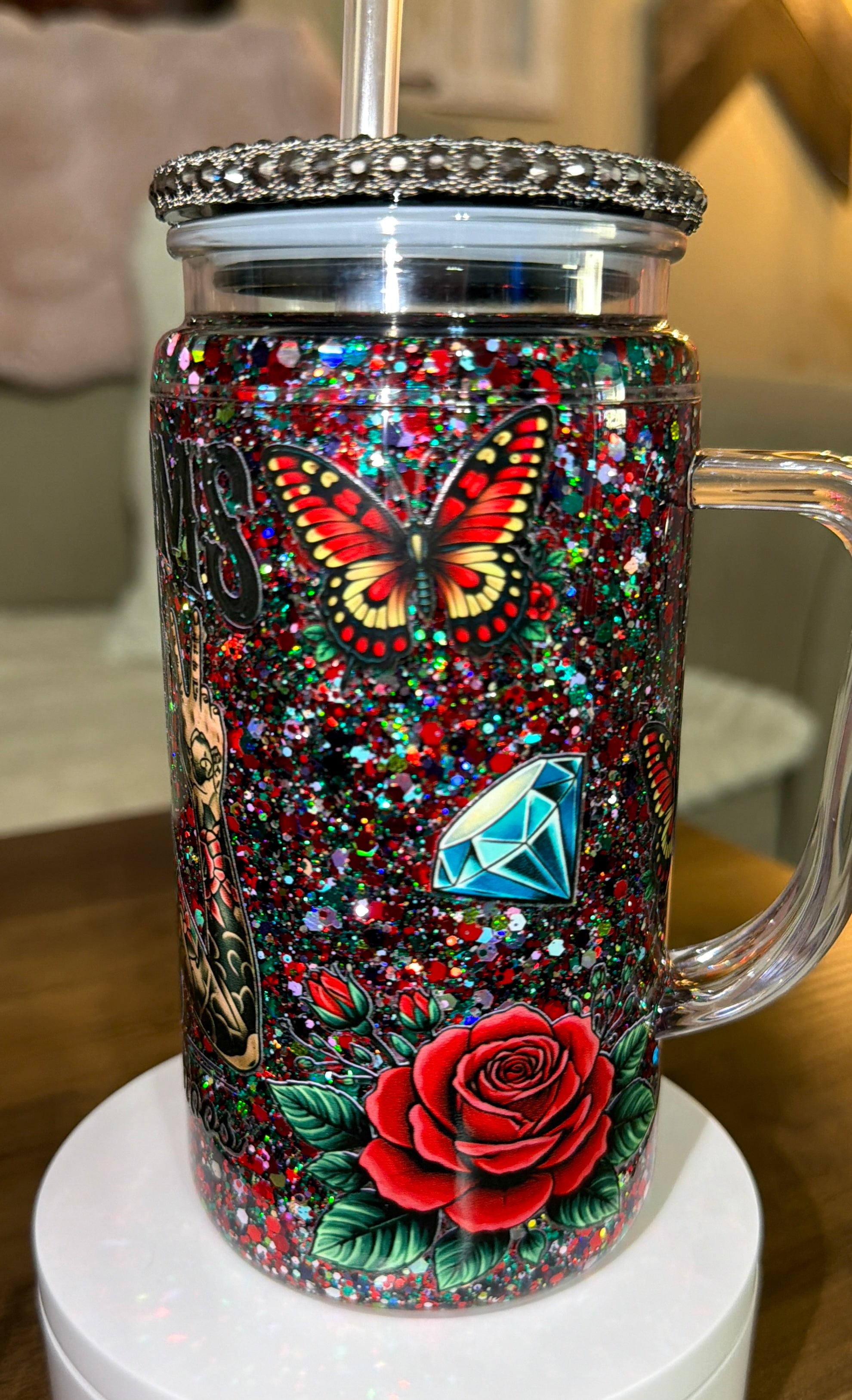 Cool Moms Have Tattoos Snowglobe Cups