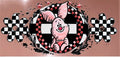 Checkered Piggy UVDTF Cup Wrap