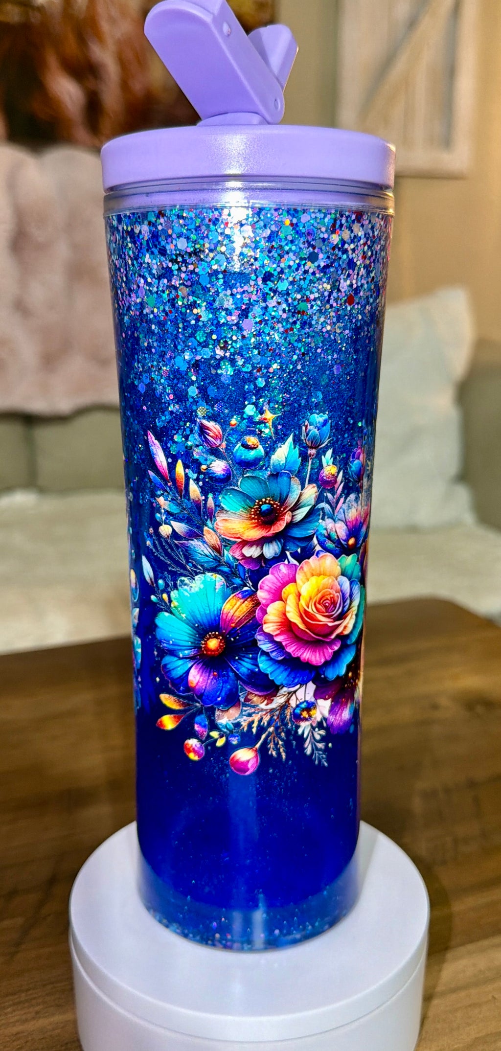 Enchanted Owl Waterfall Snowglobe Tumbler