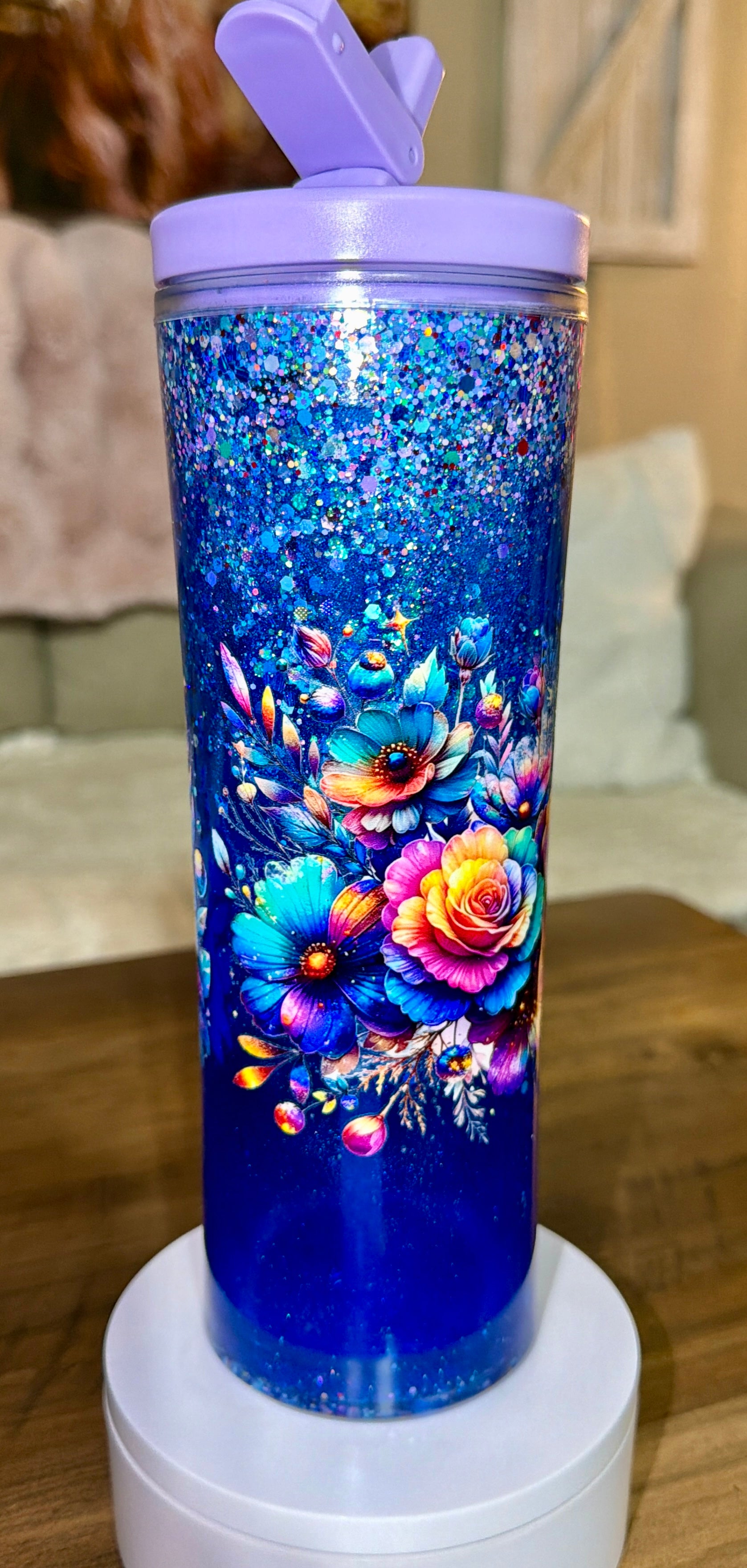 Enchanted Owl Waterfall Snowglobe Tumbler