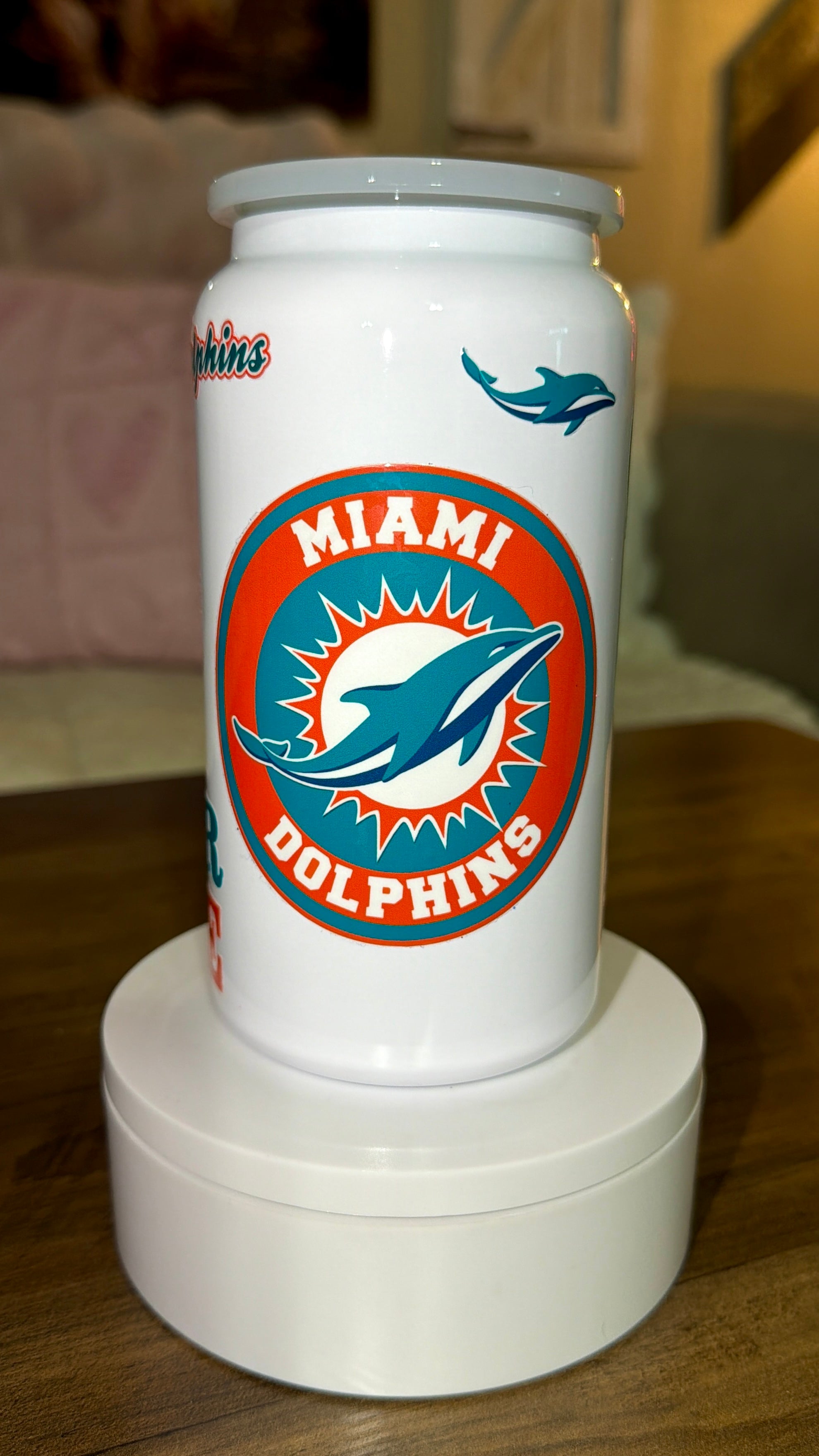 Dolphins stainless steel tumbler