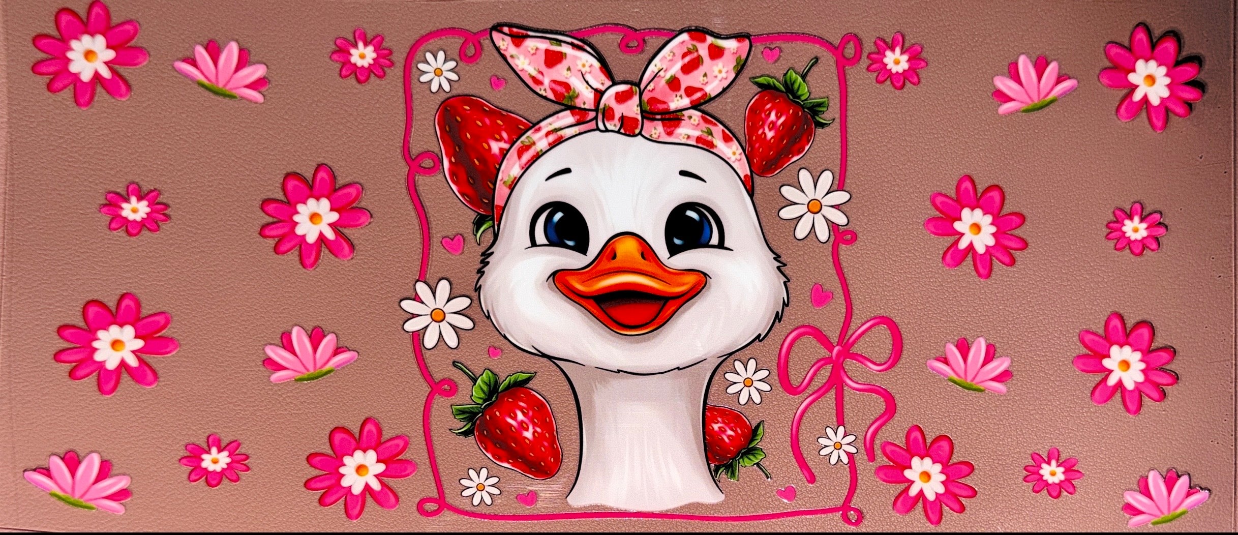 Floral Duck UVDTF Cup Wrap