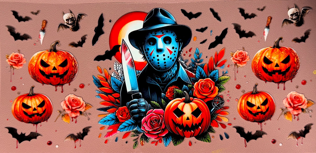 Halloween Jason UVDTF Cup Wrap