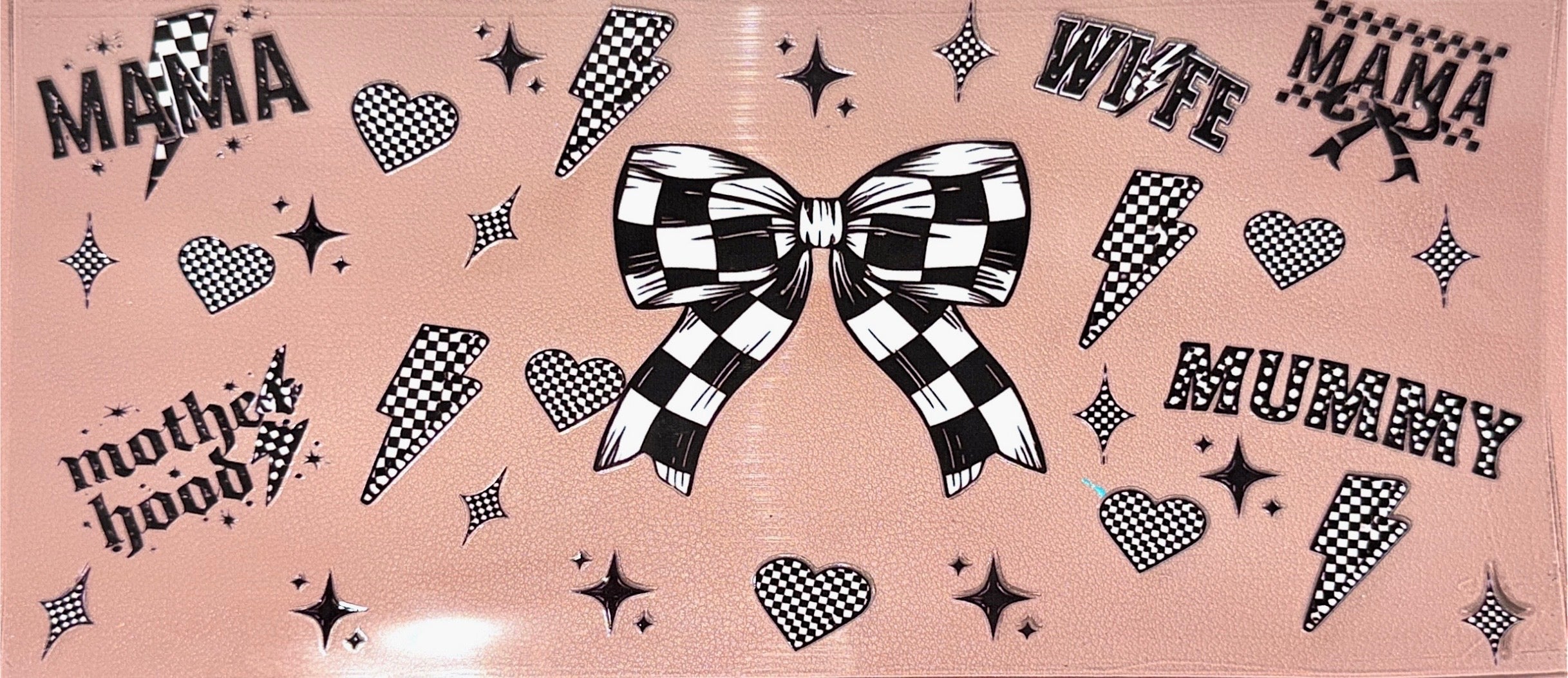 Checkered Mama UVDTF Cup Wrap