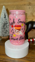 Pink Glitter “Fresh Sarcasm Served Daily” Snowglobe Cup