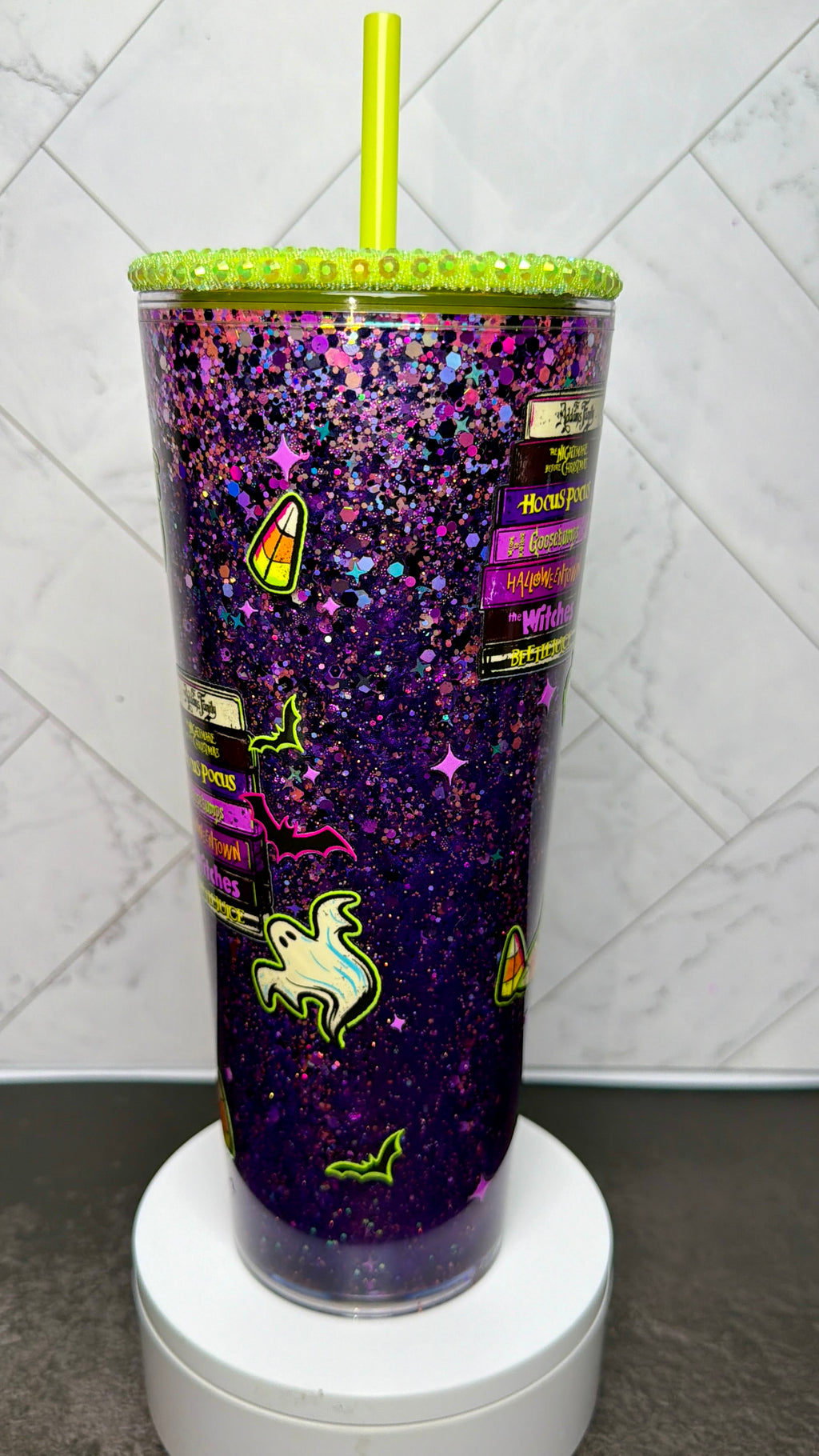 Spooky Movies Waterfall Snowglobe Cup