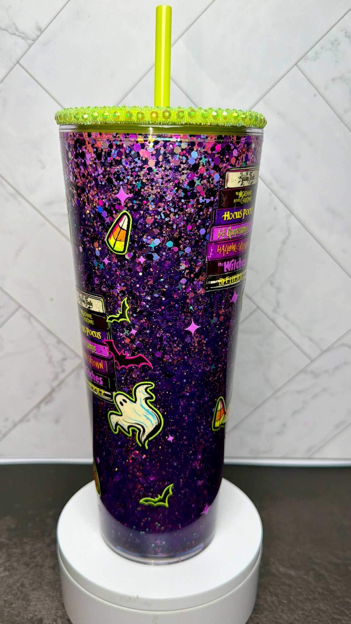 Spooky Movies Waterfall Snowglobe Cup