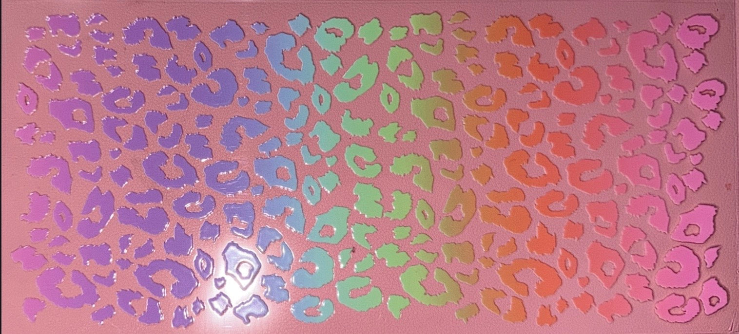 Colorful Leopard UVDTF Cup Wrap