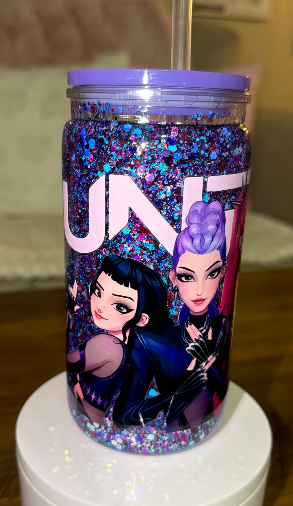 Midnight Pop Princess Glitter Snowglobe Cup