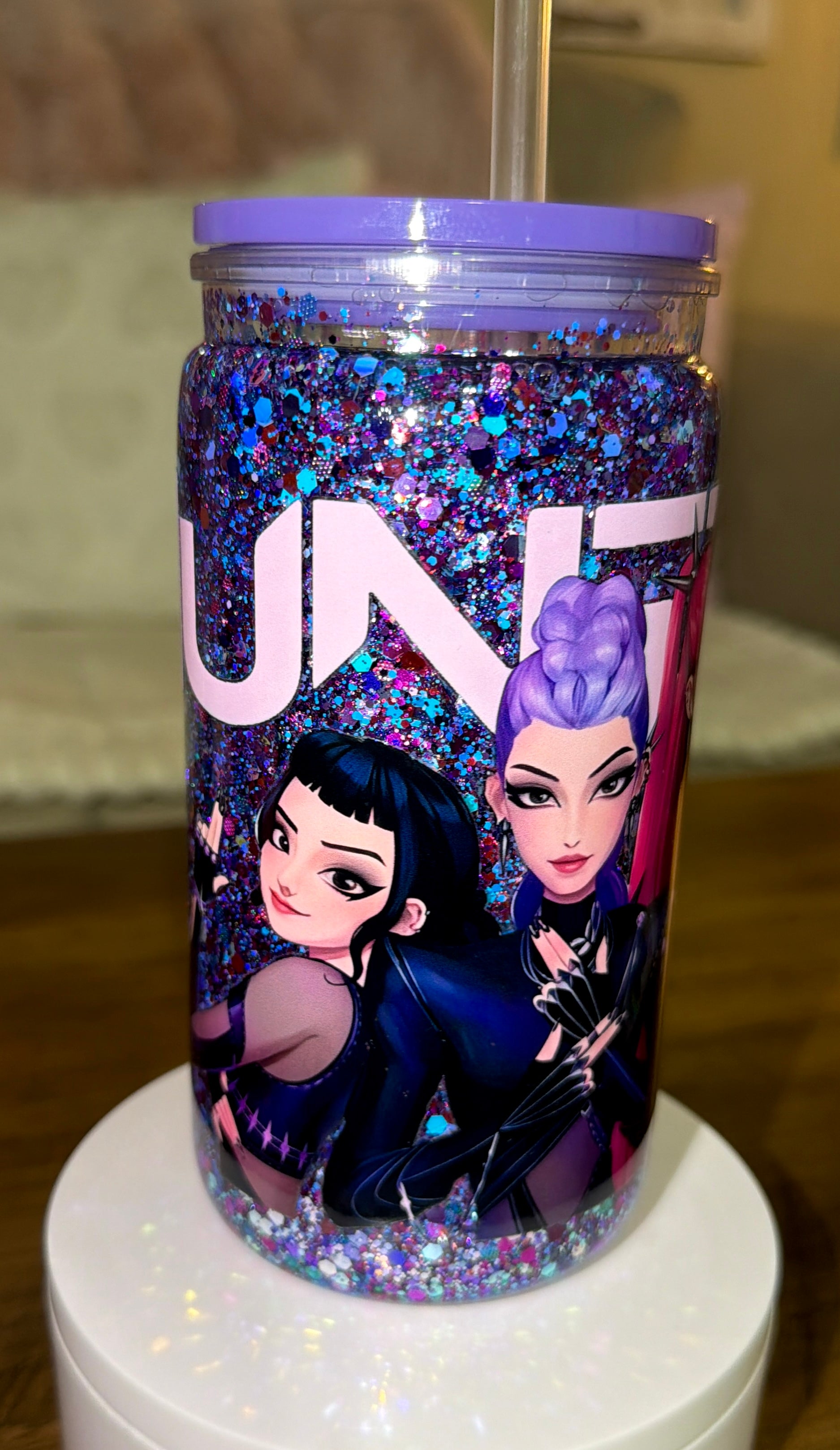Midnight Pop Princess Glitter Snowglobe Cup