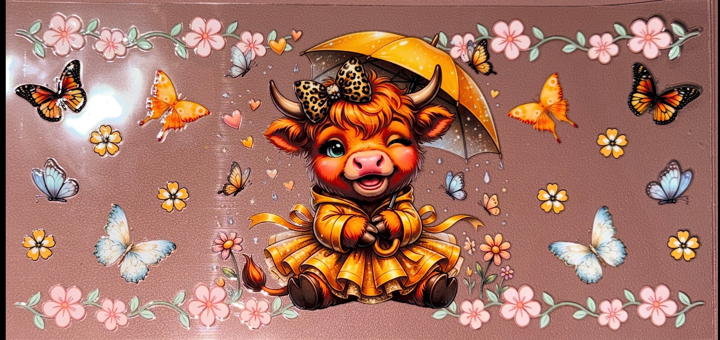 Hyland Cows and Butterflies UVDTF Cup Wrap