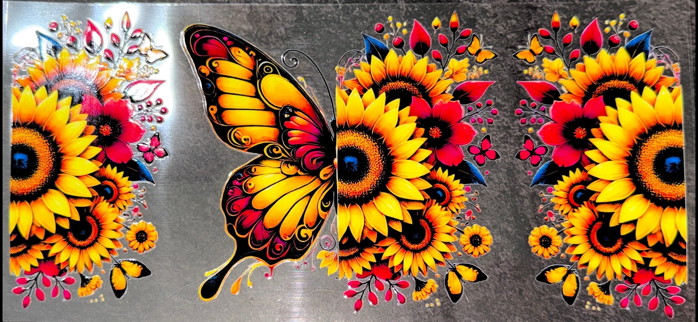 Floral Butterfly UVDTF Cup Wrap
