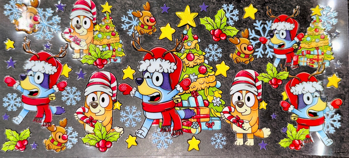 Christmas Puppy Pals UVDTF Cup Wrap