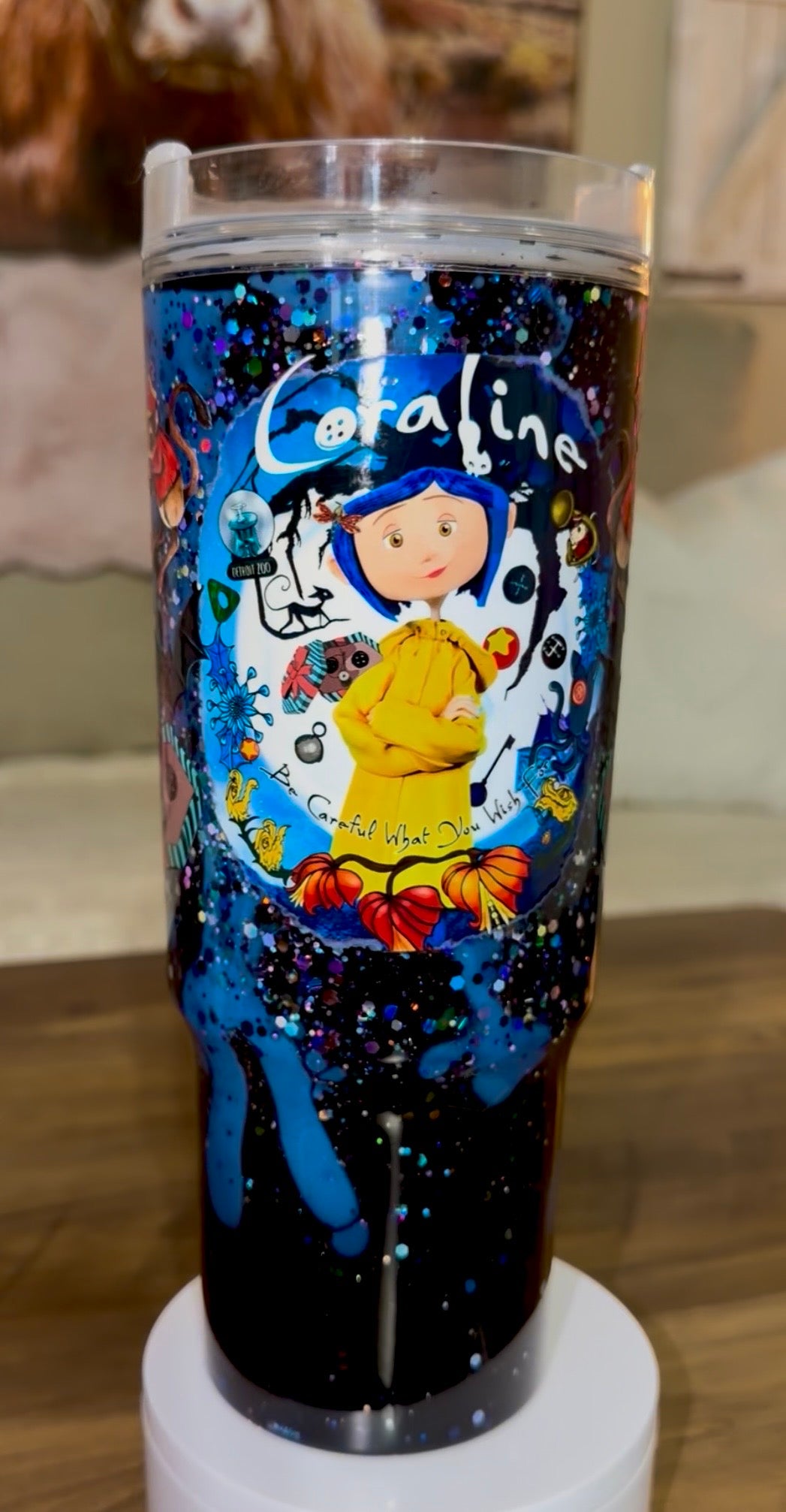 🌙 Coraline’s Wishful Wonders Tumbler 🌙