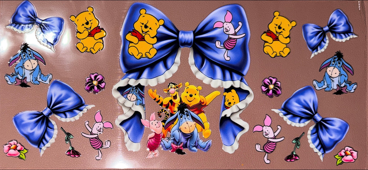 Blue Bows UVDTF Cup Wrap