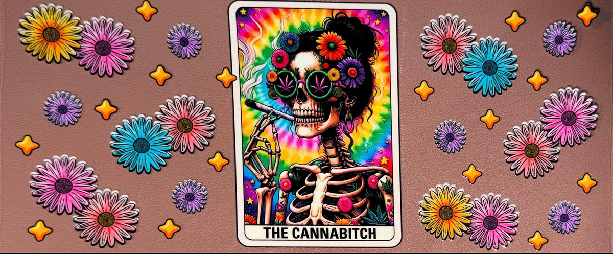 Floral Skull UVDTF Cup Wrap