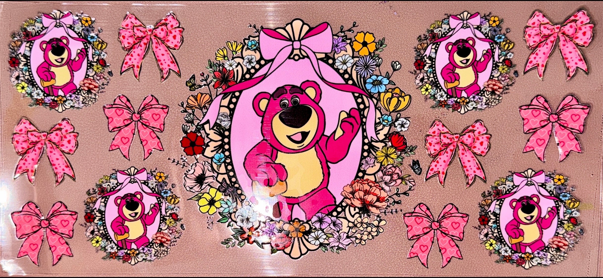 Pink Bear UVDTF Cup Wrap