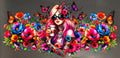 Vibrant floral UVDTF Cup Wrap