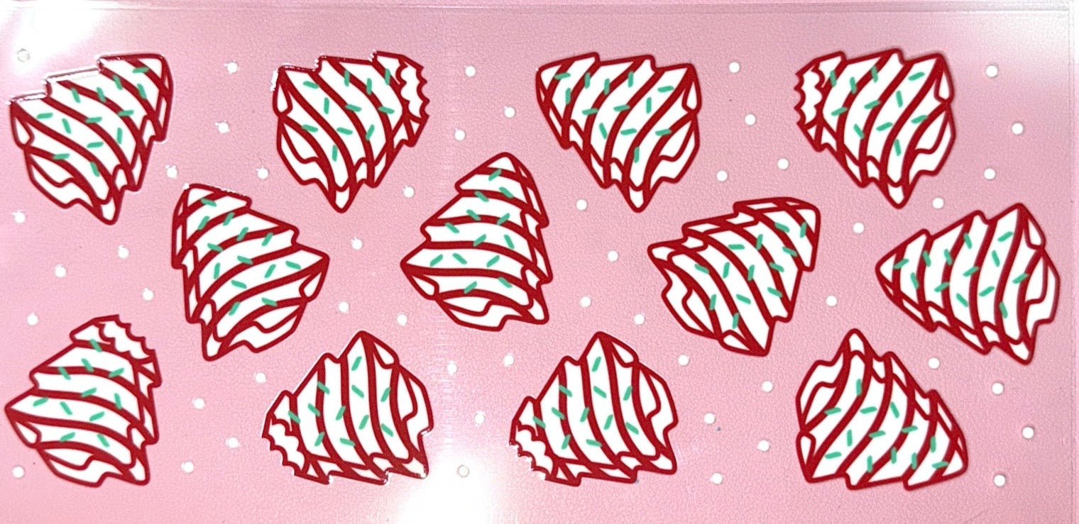 Sweet Christmas Tree Cake UVDTF Cup Wrap