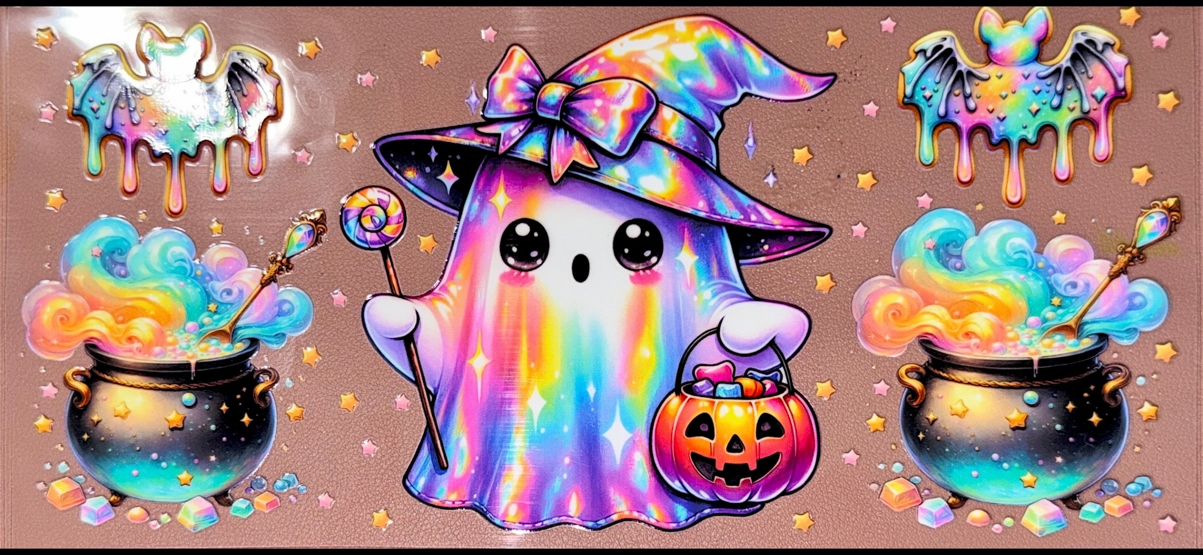 Cute Halloween Ghost UVDTF Cup Wrap