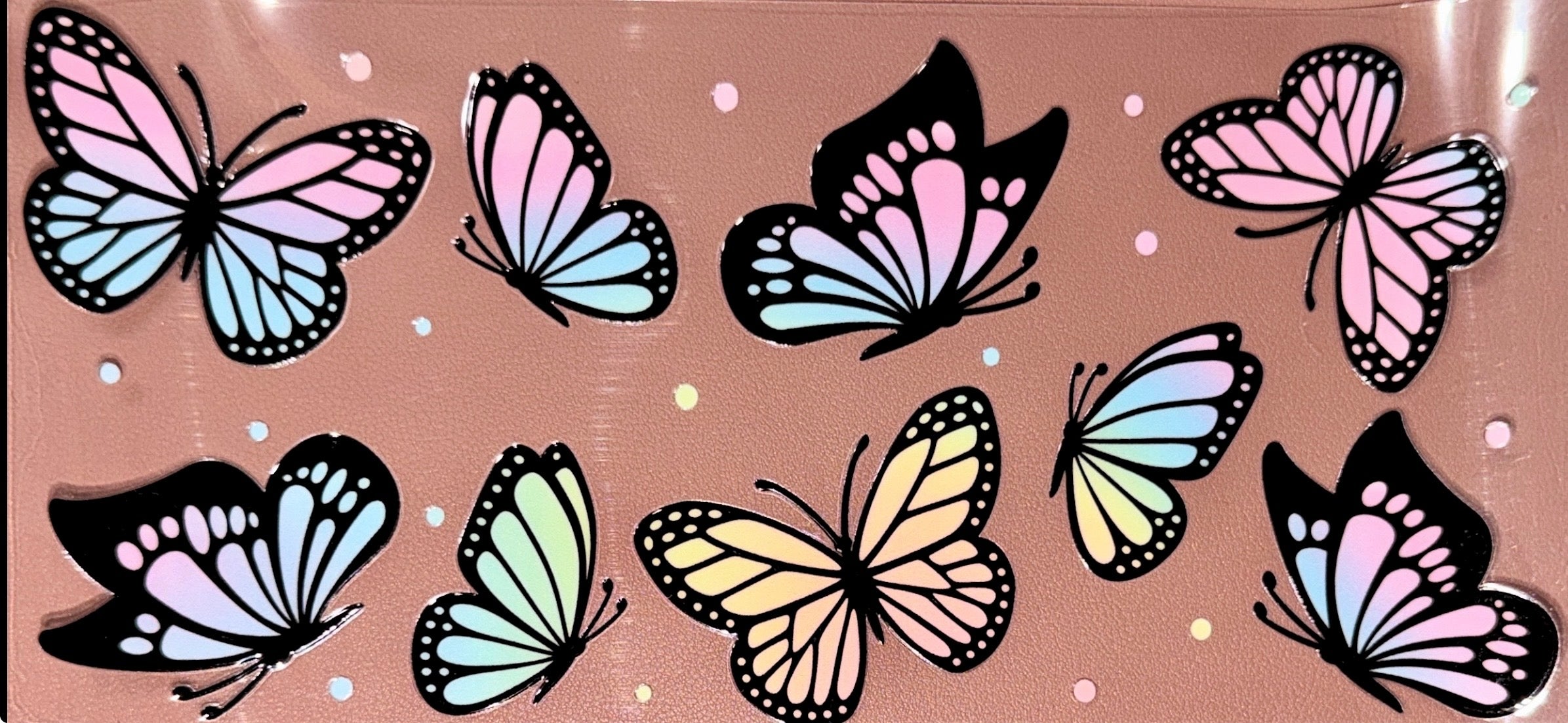 Colorful Butterflies UVDTF Cup Wraps