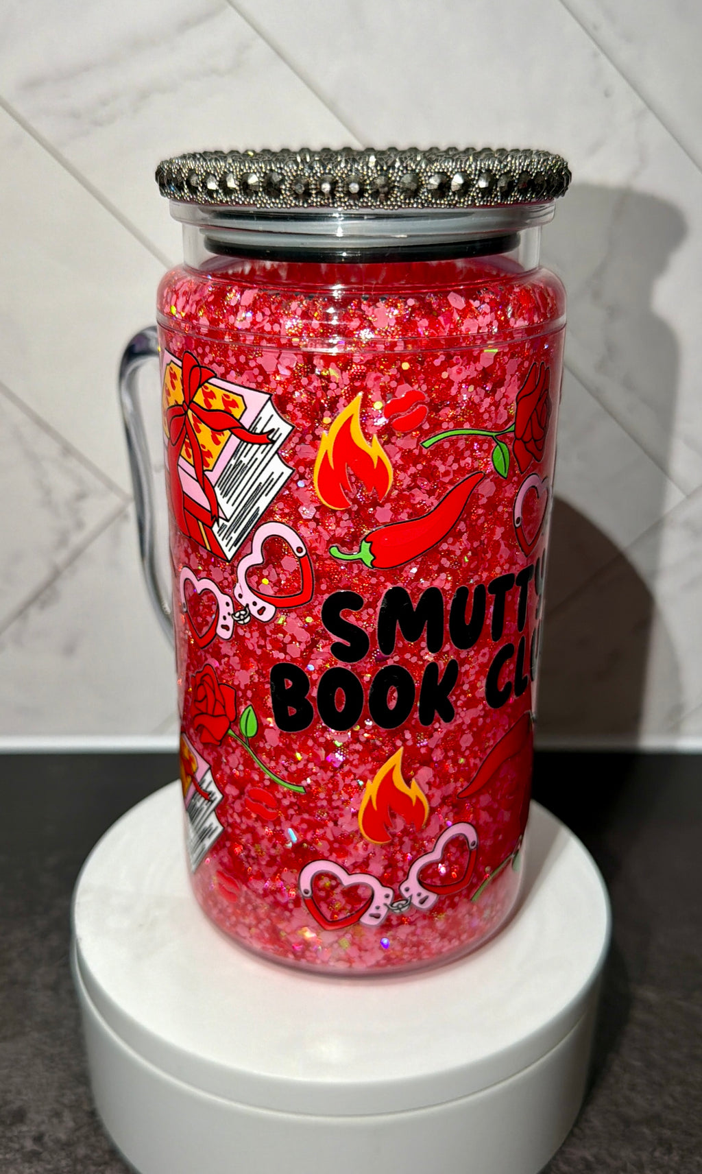 Smutty Book Club Snowglobe Cup