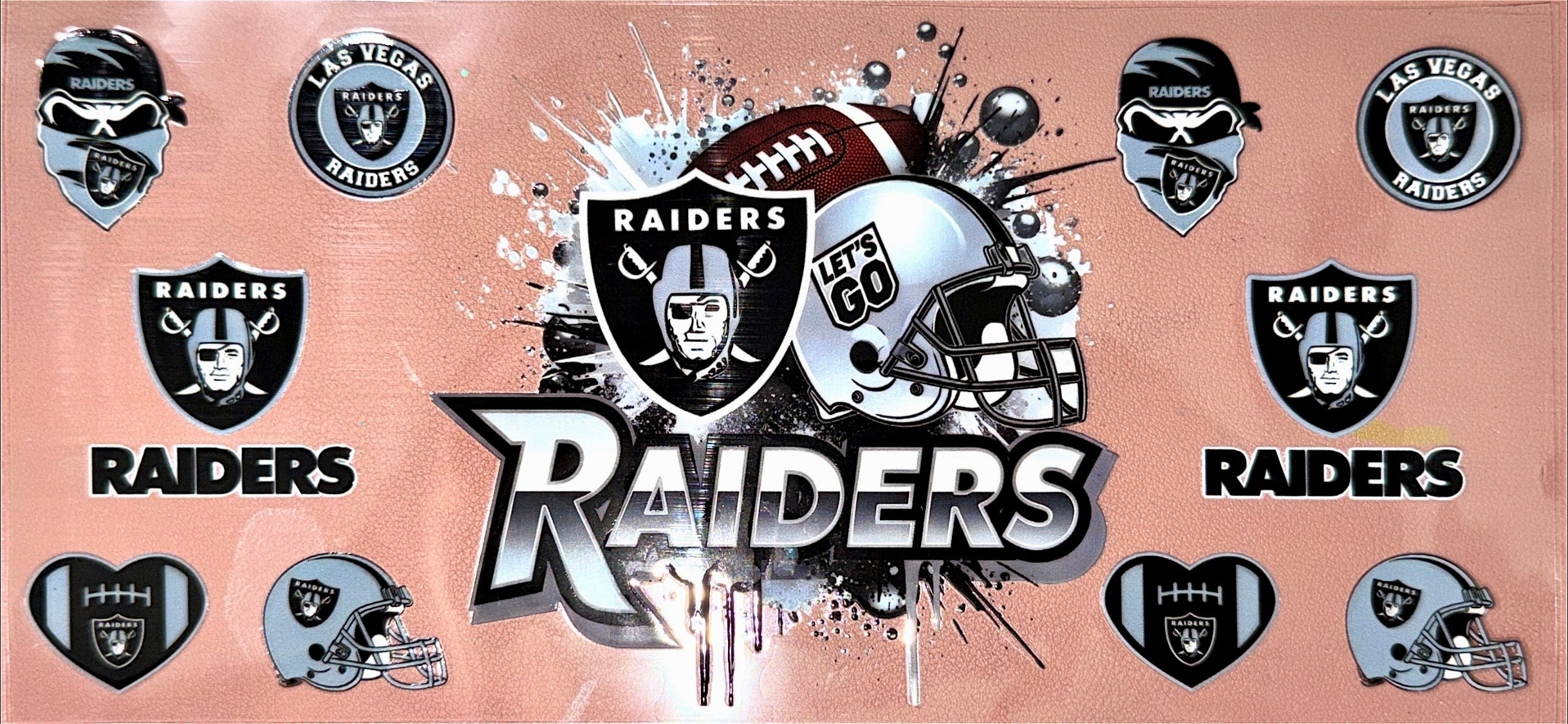 Black and Grey Sports UVDTF Cup Wrap
