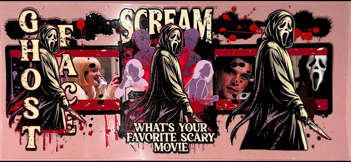 Whats Your Favorite Scary Movie UVDTF Cup Wrap