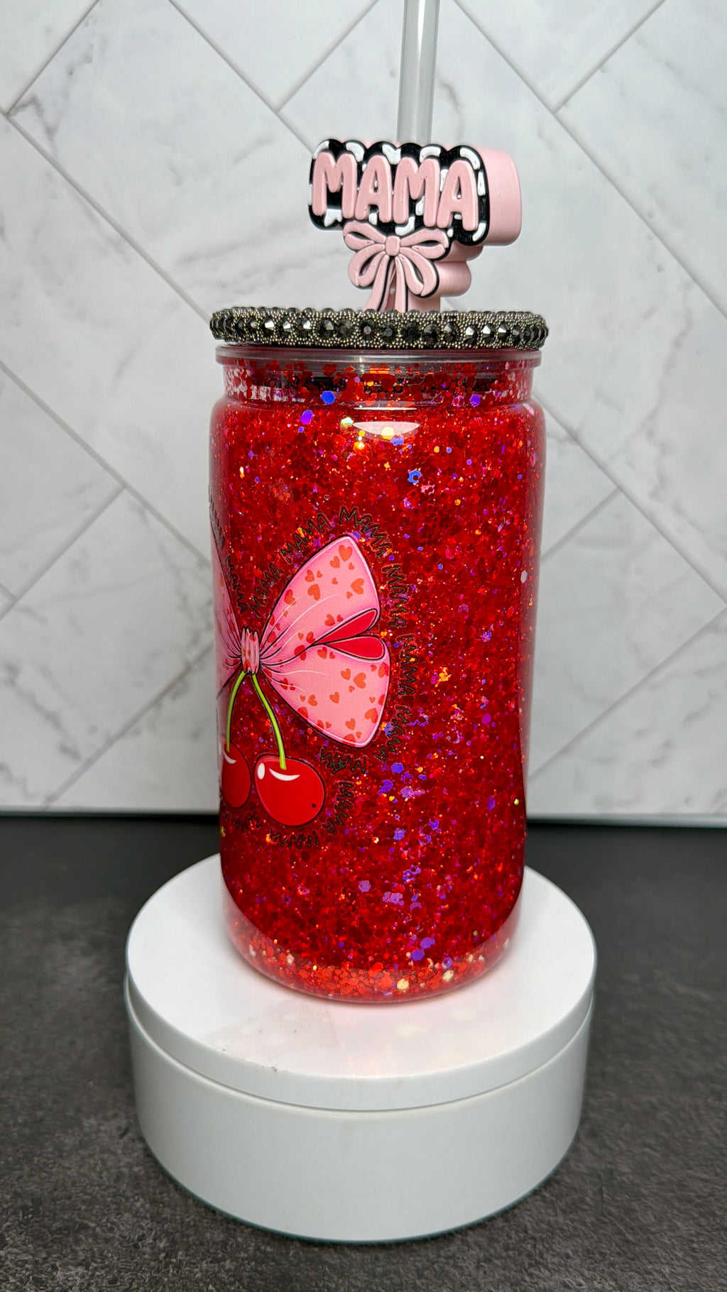 Cherry Mama Snowglobe