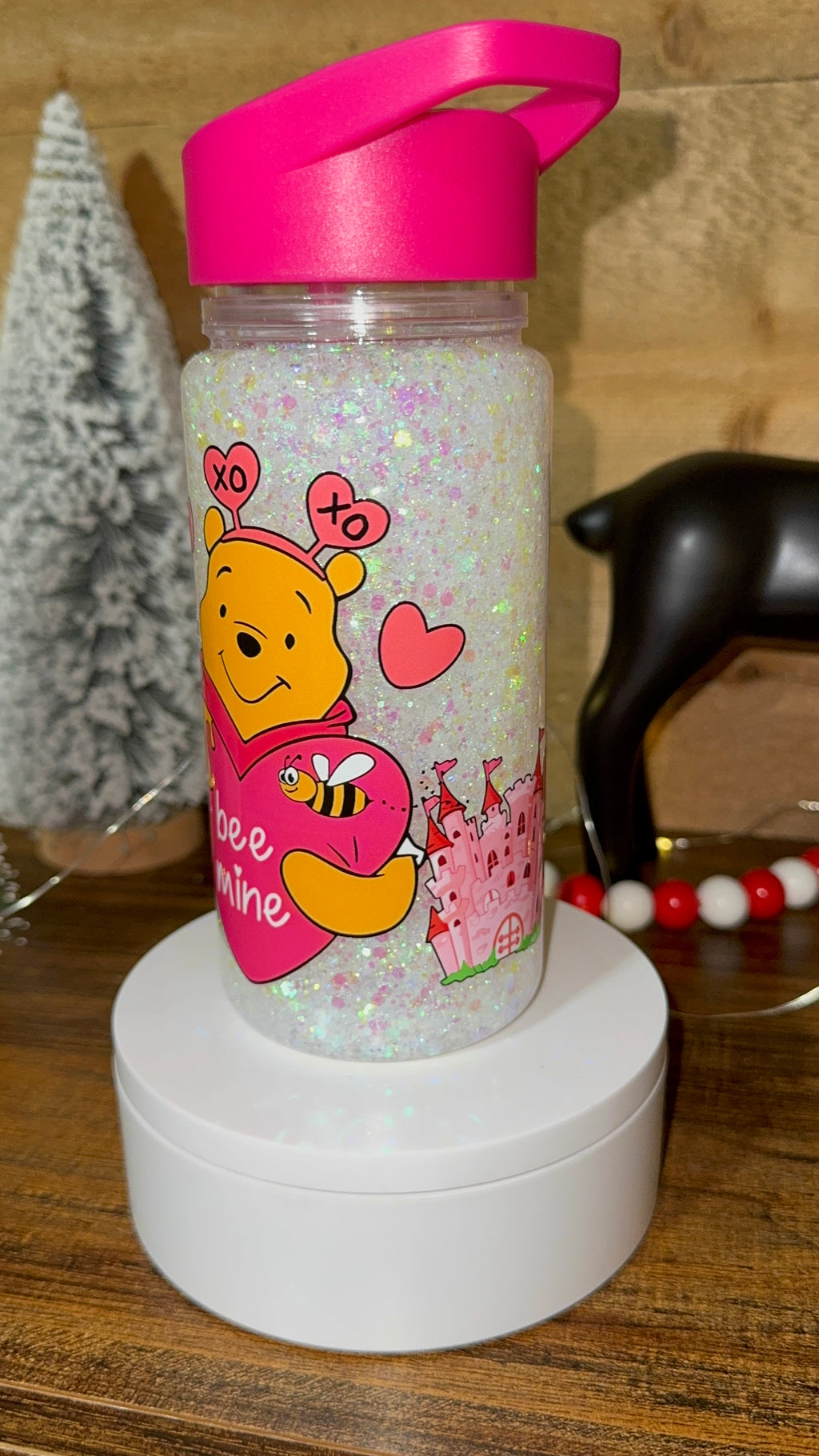 Kids custom snowglobe water bottle