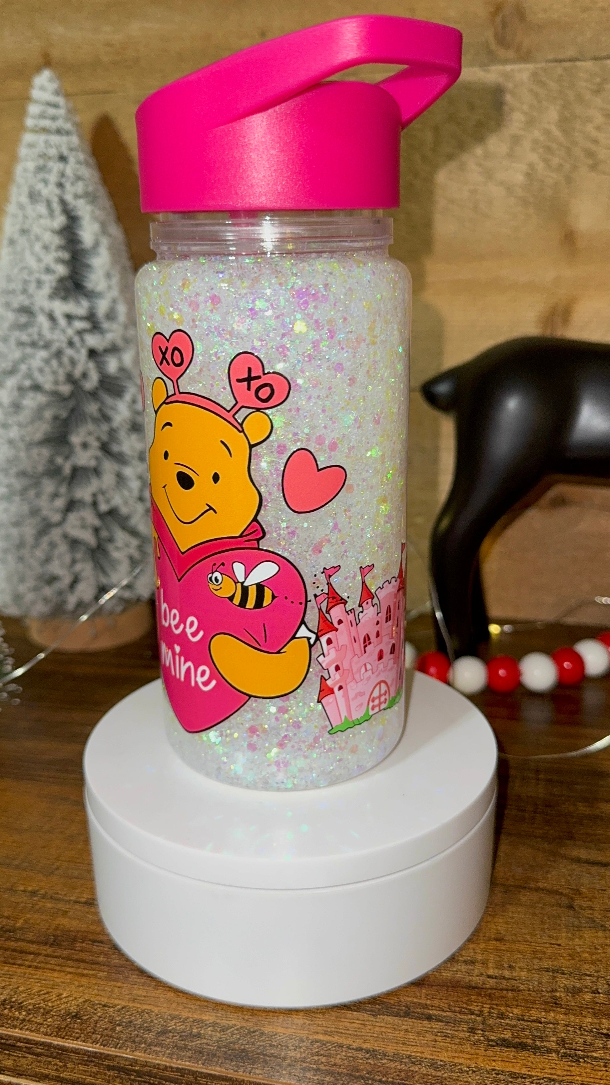 Kids custom snowglobe water bottle