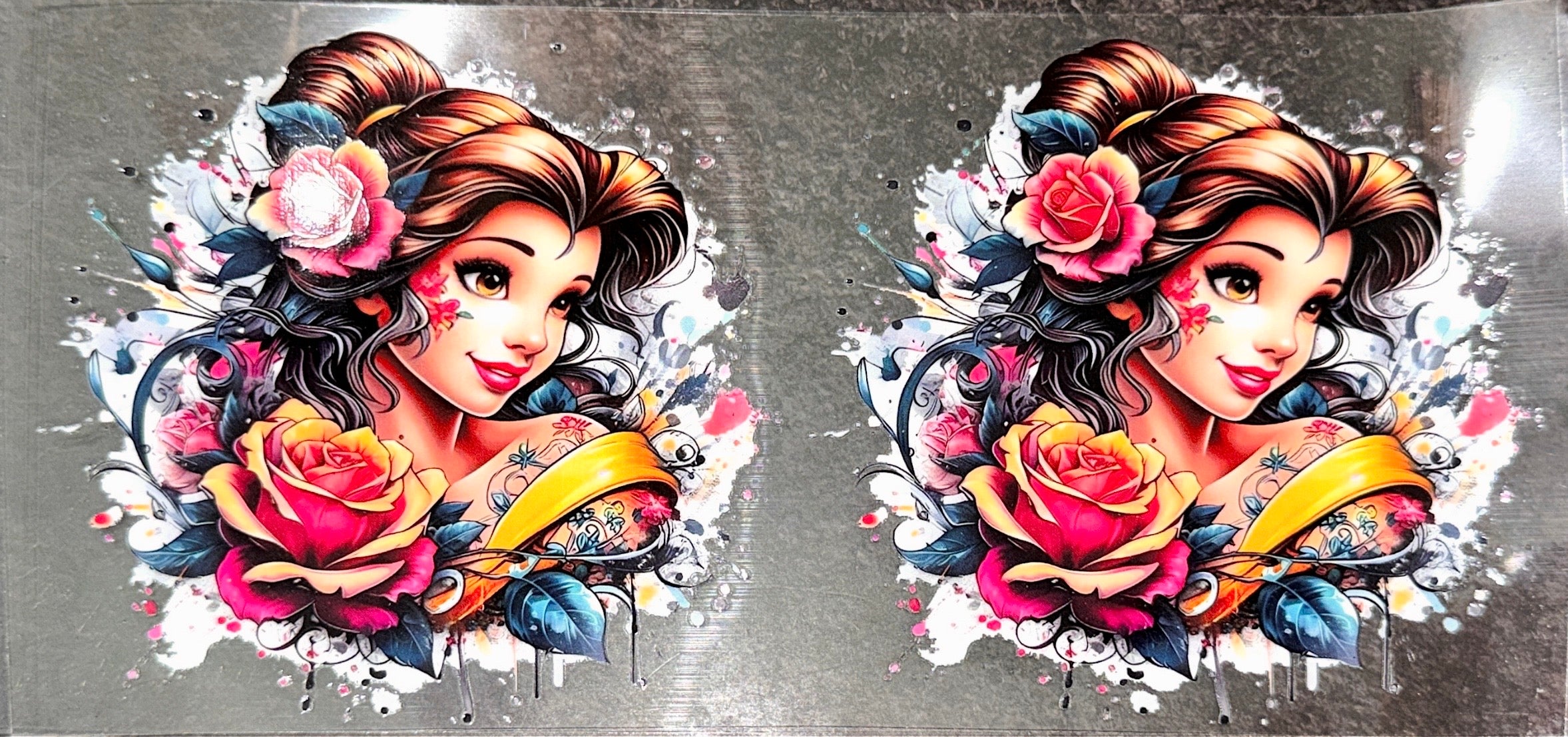 Enchanted Rose Princess UVDTF Cup Wrap