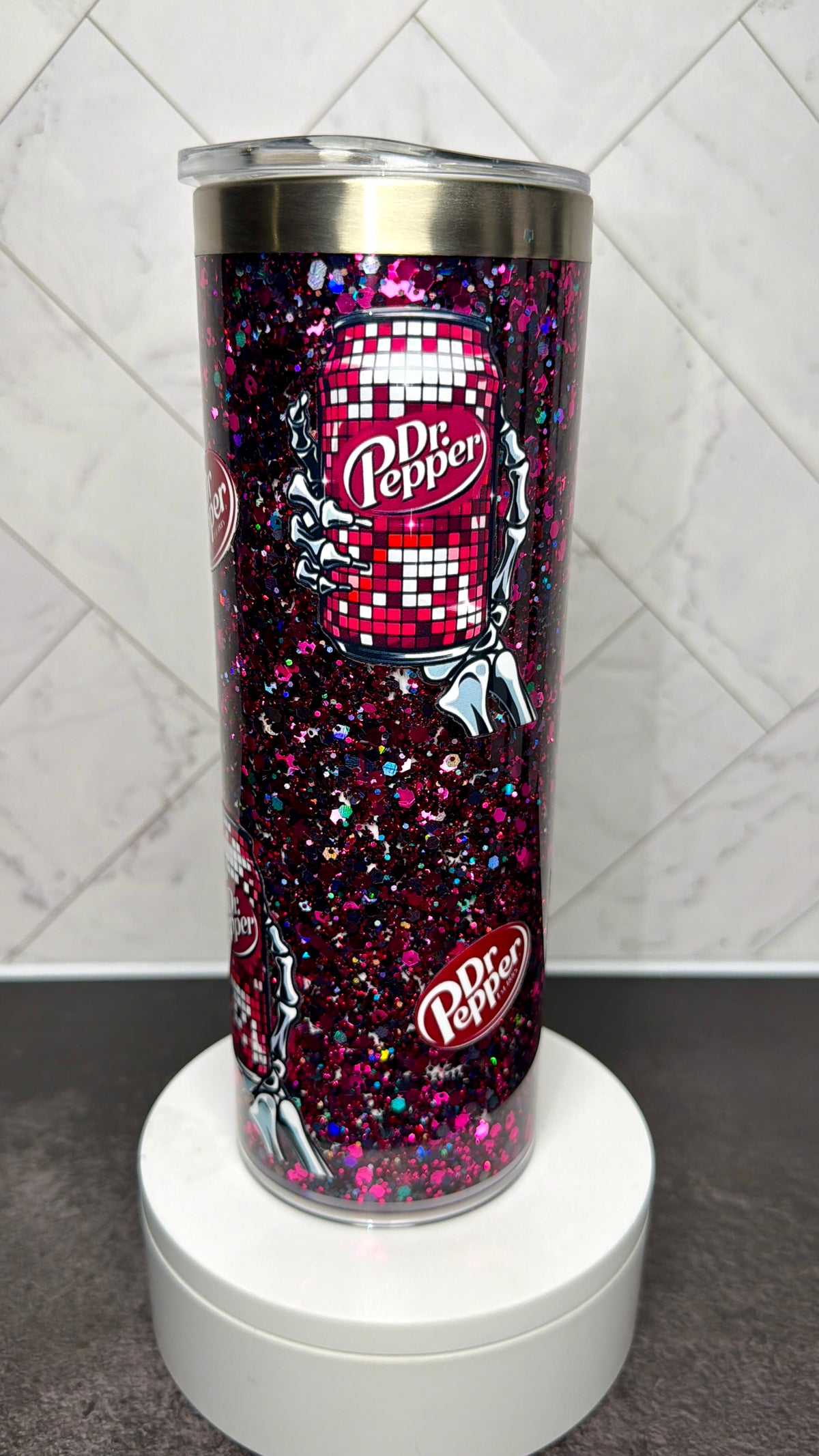 Midnight Cherry Sparkle Tumbler