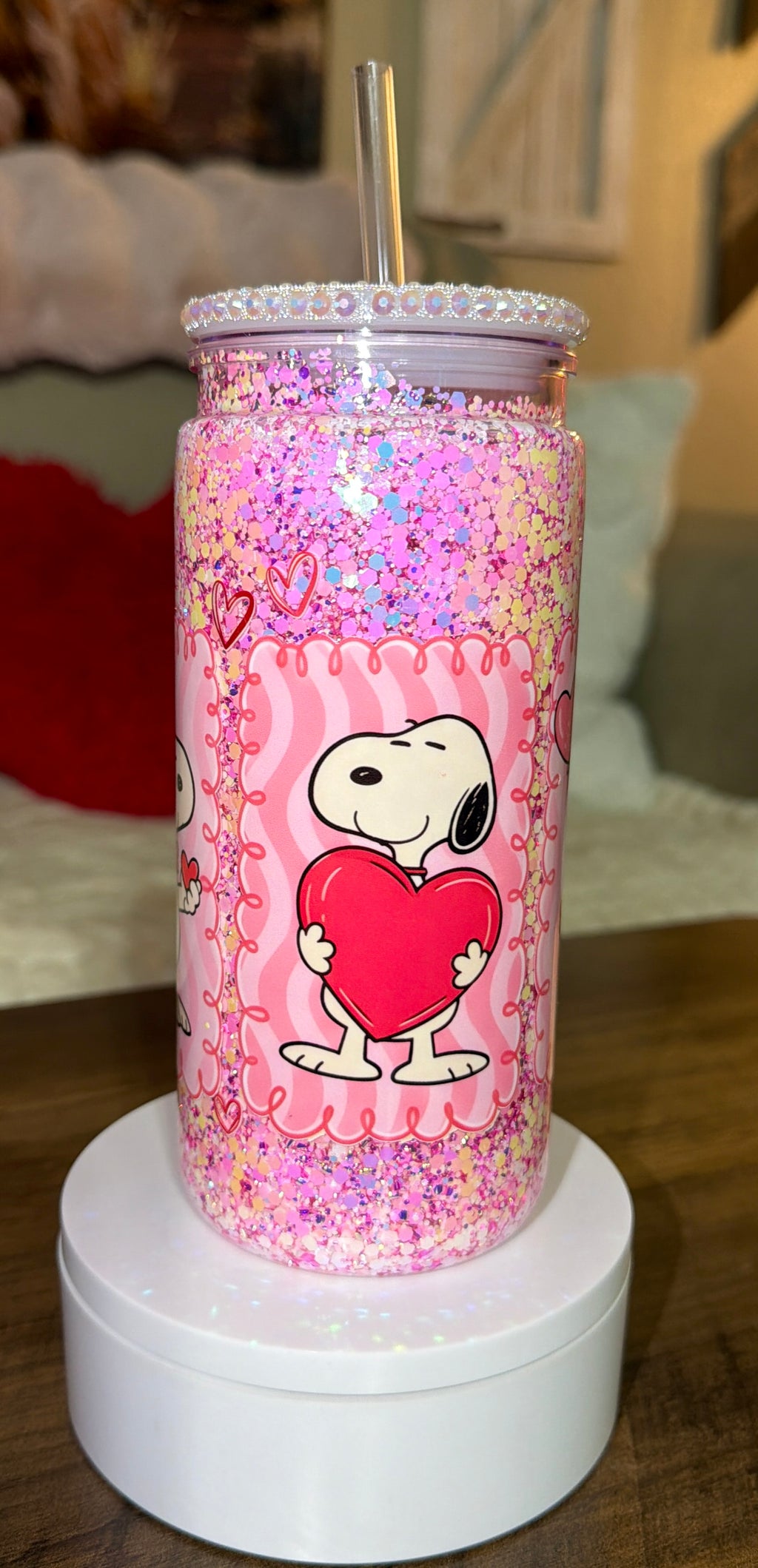 Cute Dog Snowglobe Tumbler
