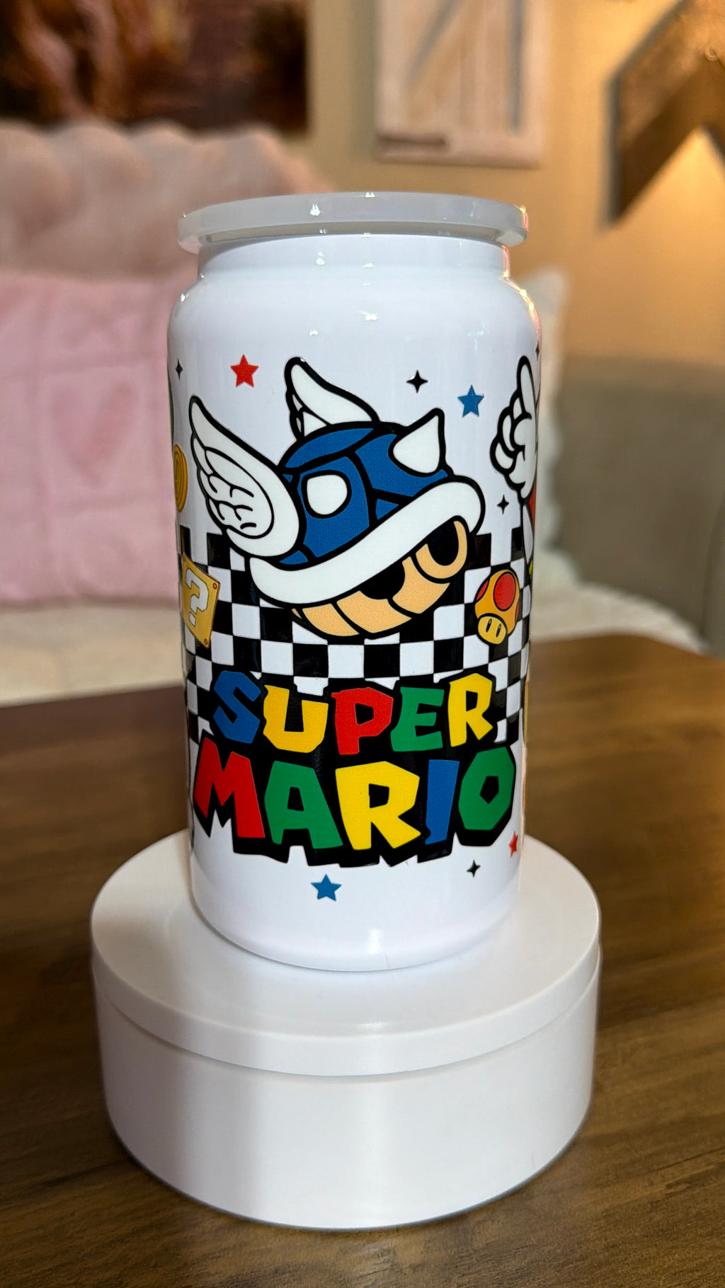 Retro game inspired tumbler