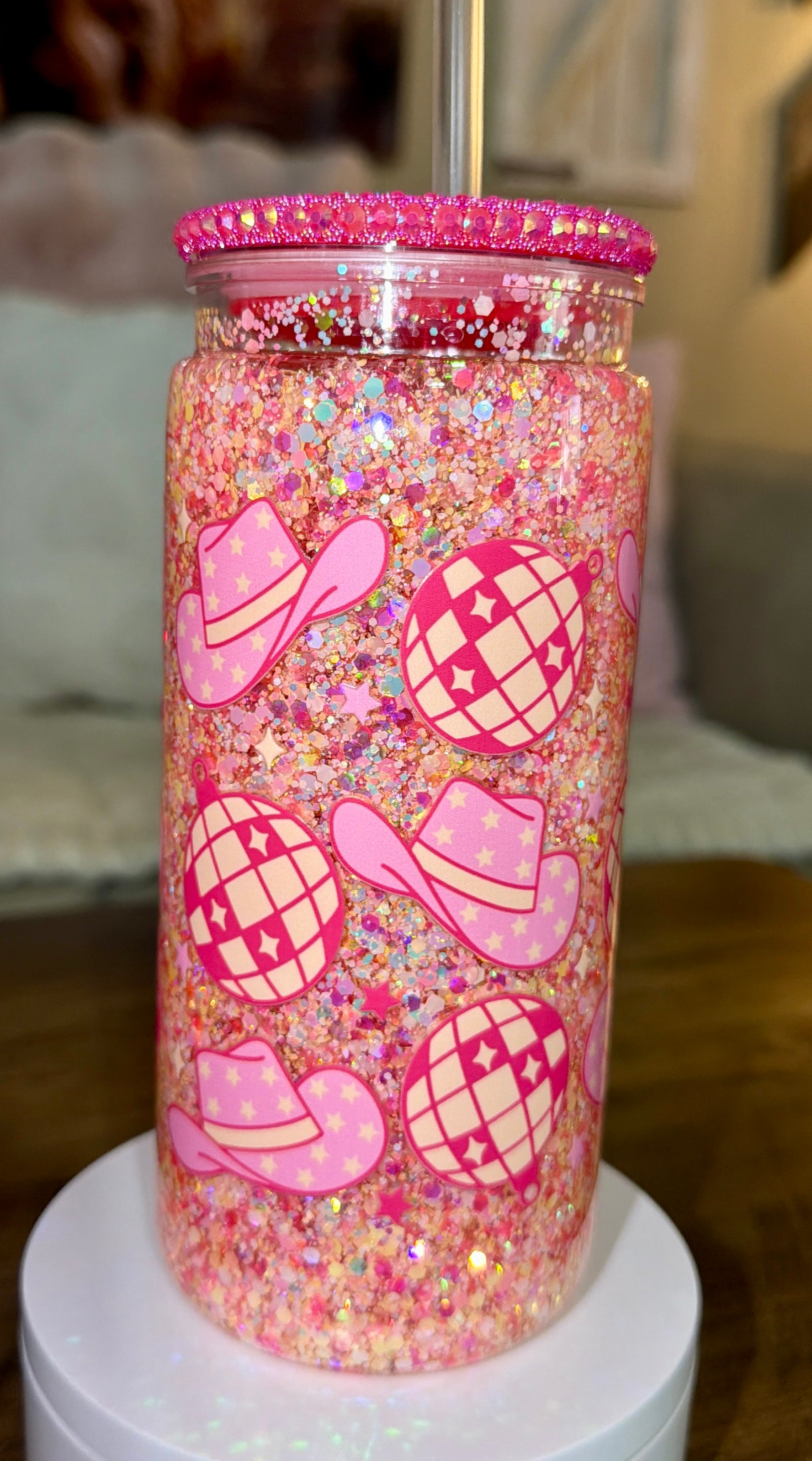 Disco Cowgirl Snowglobe Cup