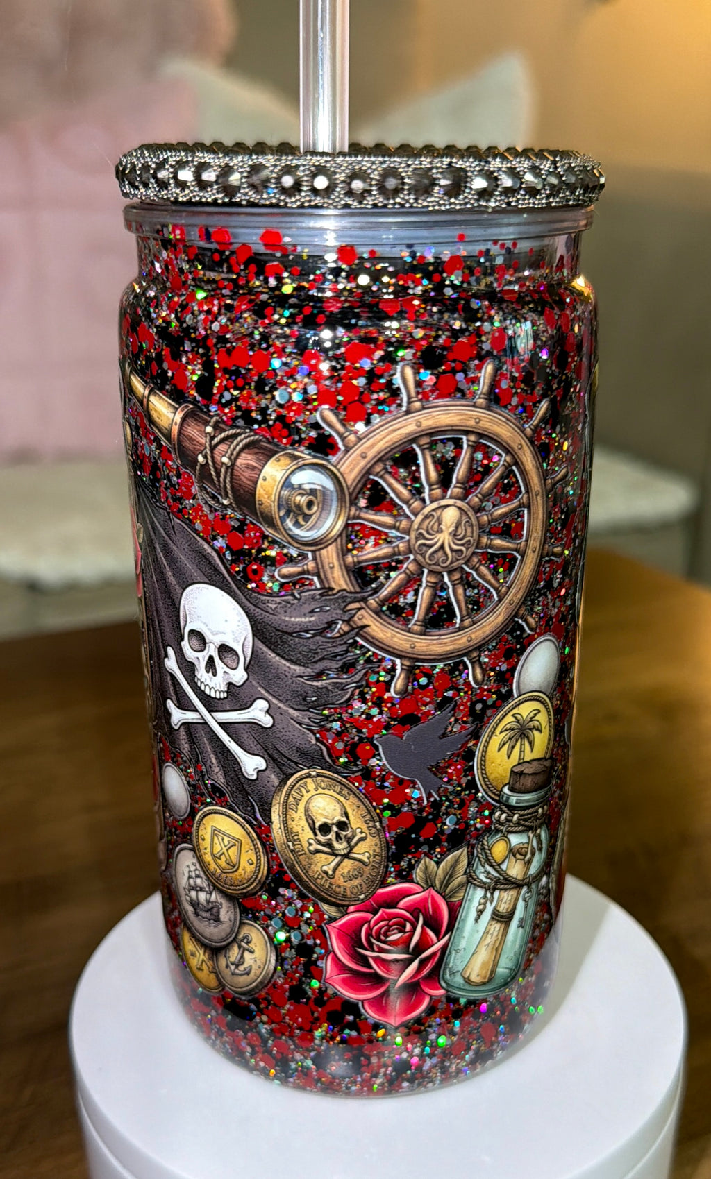 Pirate Inspired Snowglobe Cup