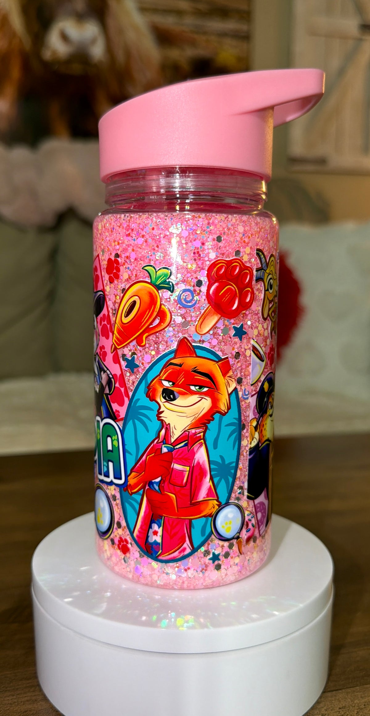 Kids Zoo Themed Snowglobe water bottle