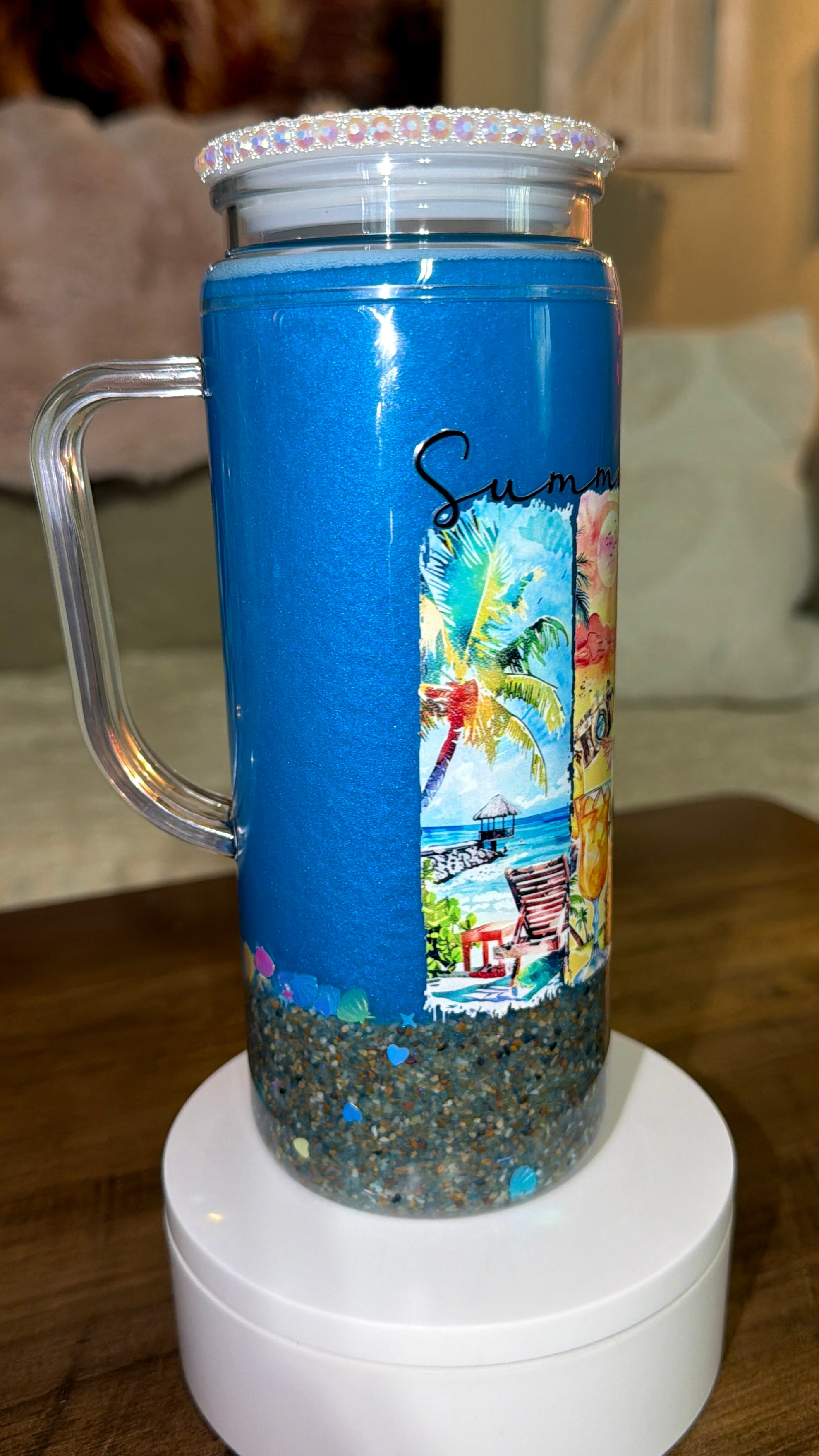 Summer Vibes Beach Snowglobe Cup