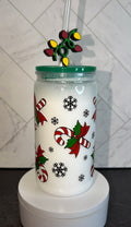Candy Cane Christmas Milk Snowglobe Cup