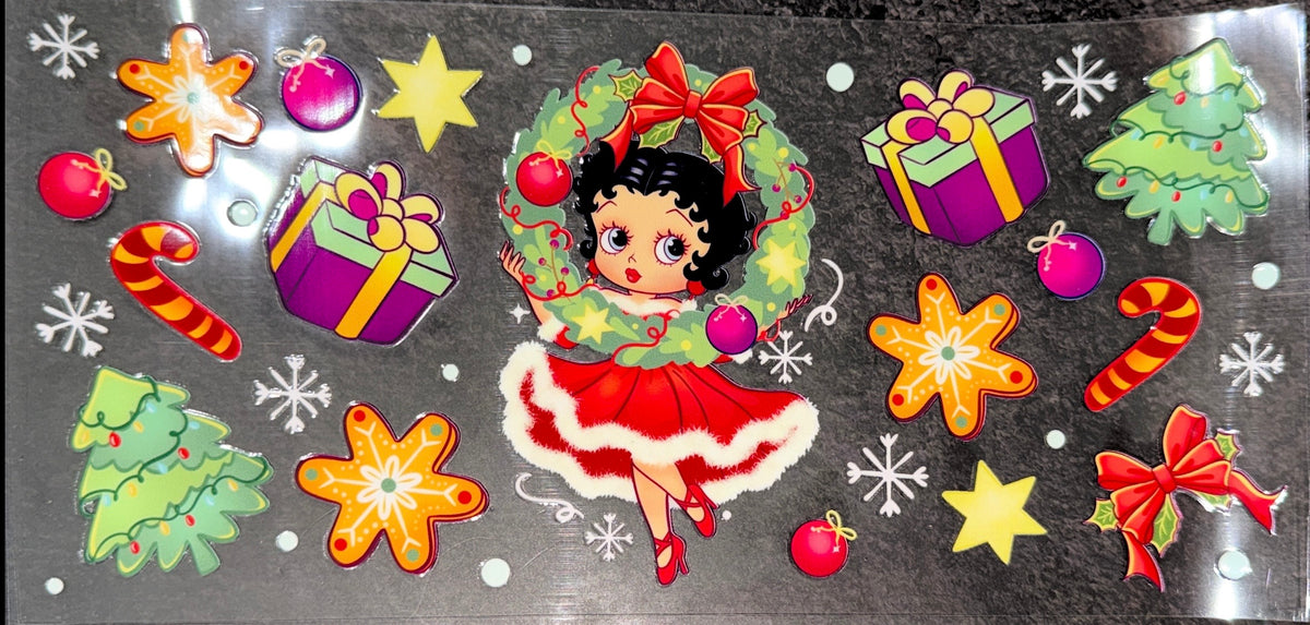 Retro Holiday Darling UVDTF Cup Wrap