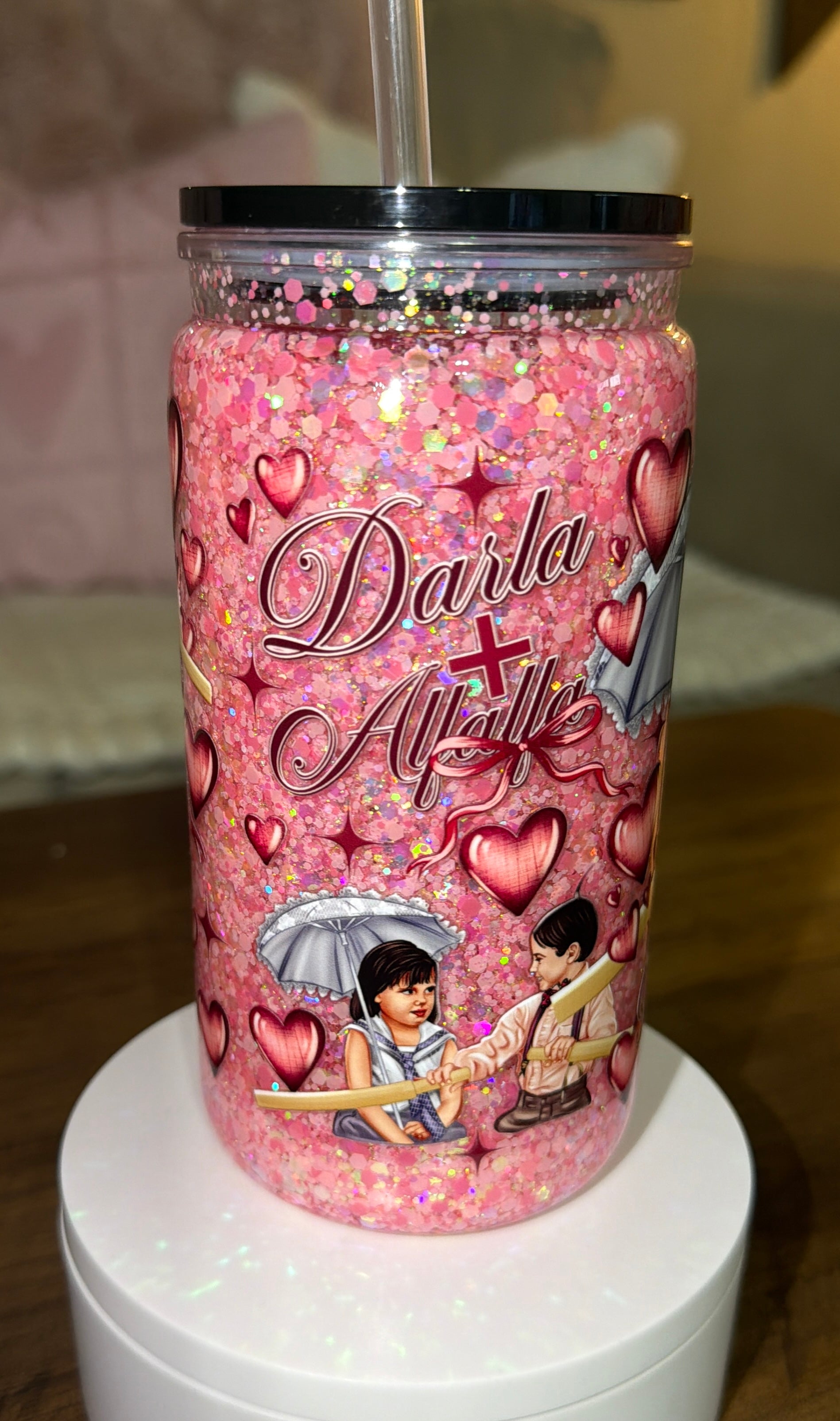 Sweetheart Pink Snowglobe Cup